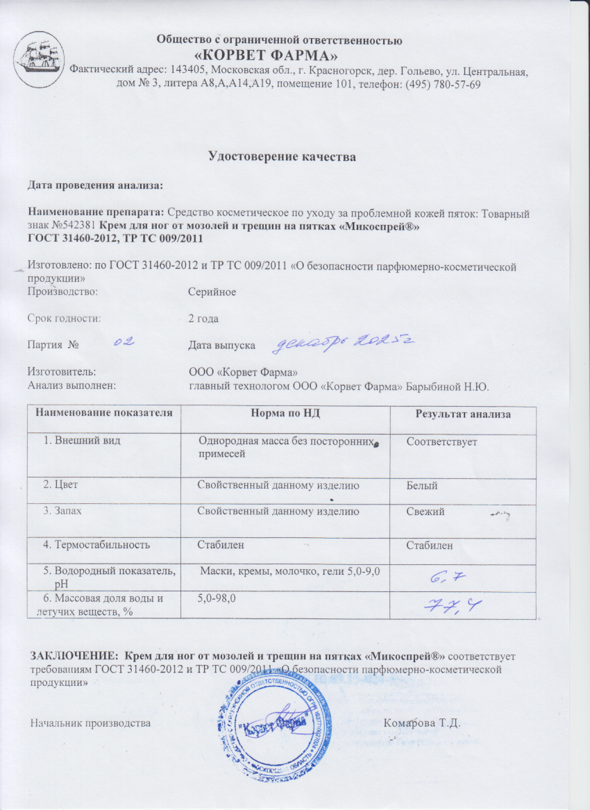 Паспорт №12202502